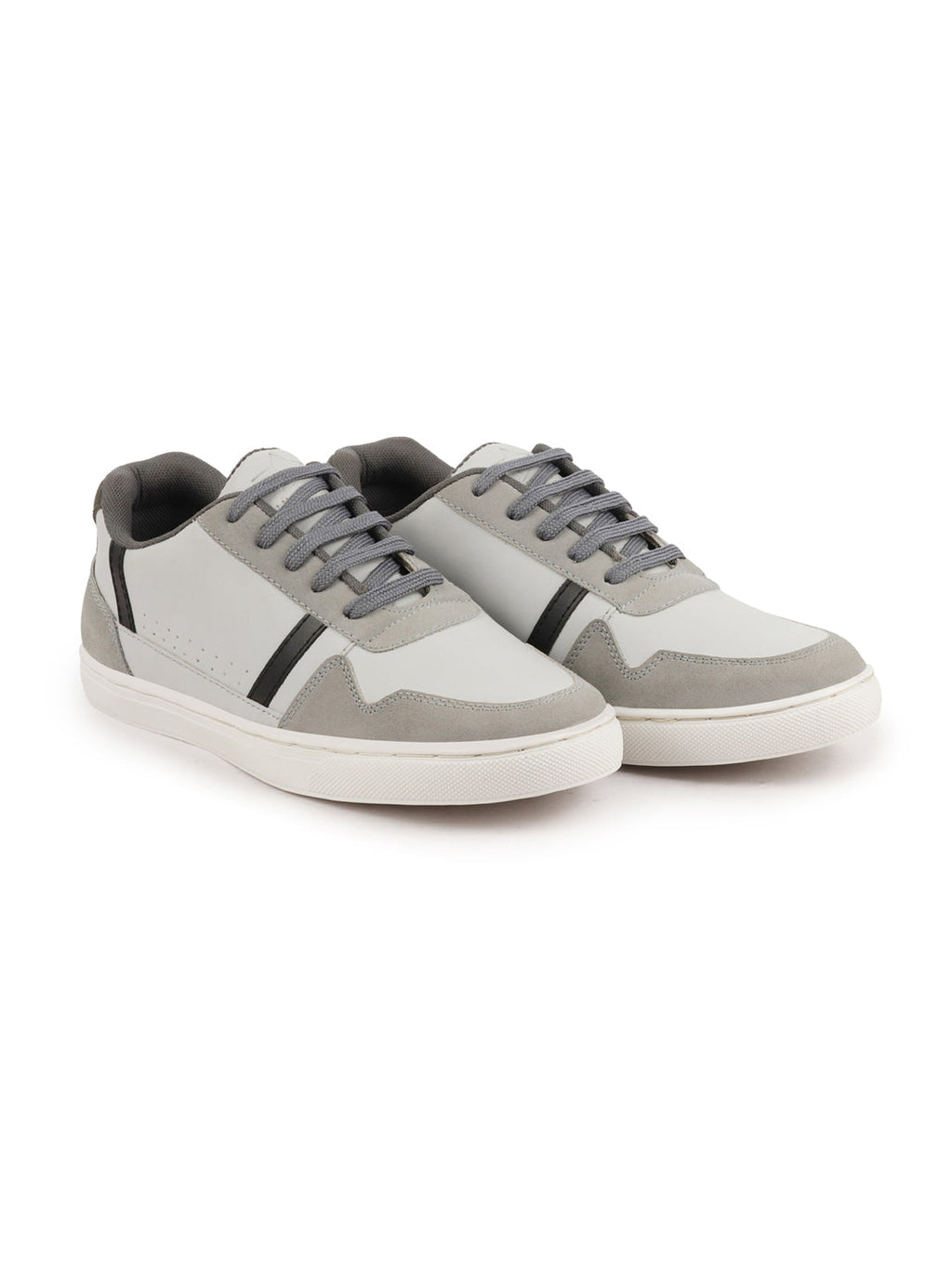 Shop Men Grey Stylish Colorblocked Low Top Lace Up Breathable Sneaker Shoes|Comfort|Low Ankle|Casual Outfit Shoe Online.