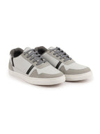Shop Men Grey Stylish Colorblocked Low Top Lace Up Breathable Sneaker Shoes|Comfort|Low Ankle|Casual Outfit Shoe Online.