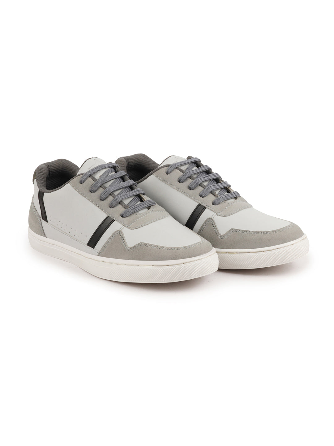 Shop Men Grey Stylish Colorblocked Low Top Lace Up Breathable Sneaker Shoes|Comfort|Low Ankle|Casual Outfit Shoe Online.