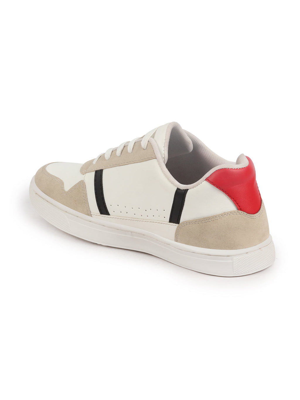 Shop Men White Stylish Colorblocked Low Top Lace Up Breathable Sneaker Shoes|Comfort|Low Ankle|Casual Outfit Shoe Online.