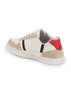 Shop Men White Stylish Colorblocked Low Top Lace Up Breathable Sneaker Shoes|Comfort|Low Ankle|Casual Outfit Shoe Online.