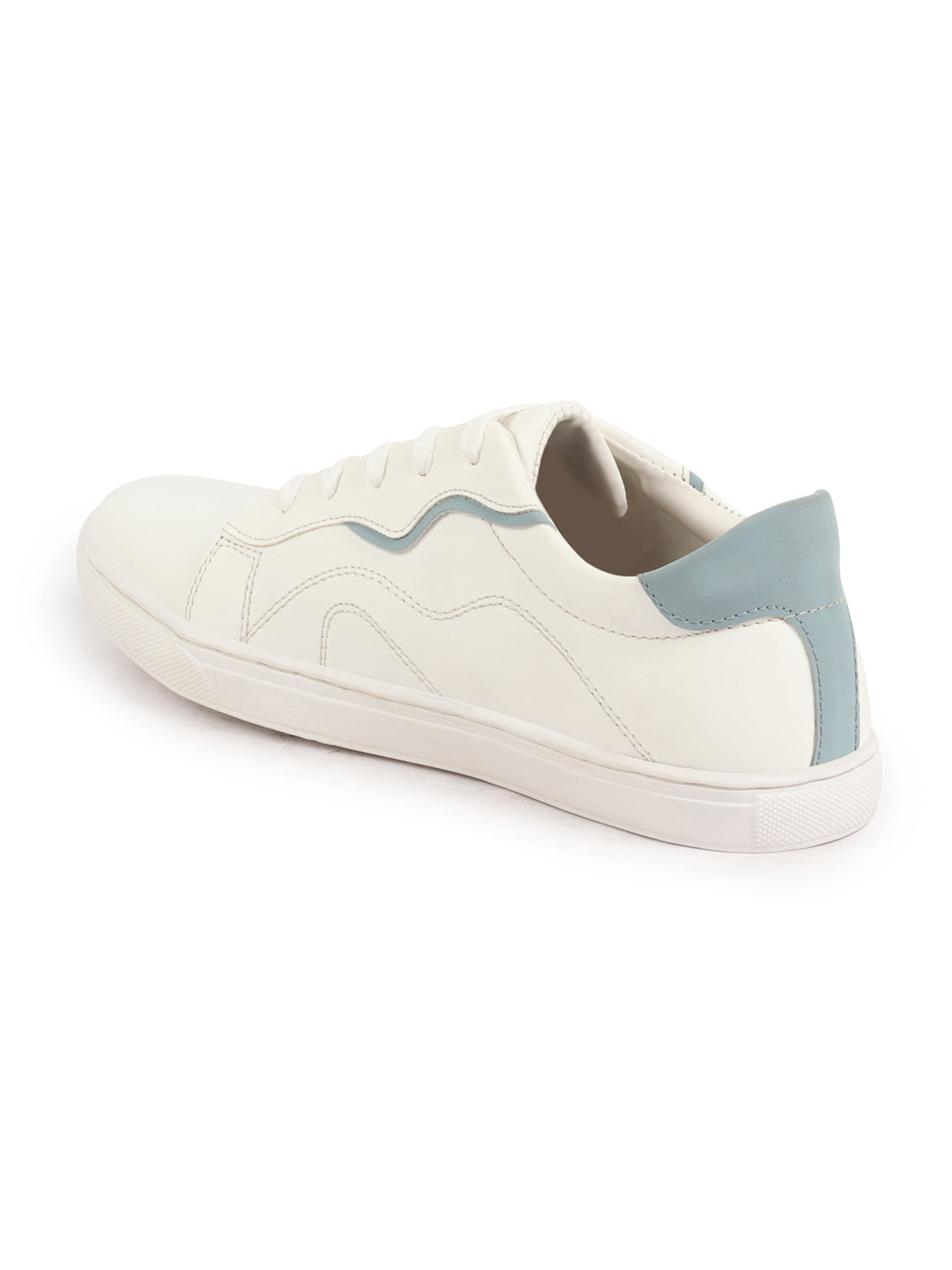 Shop Men White Classic Lace Up Elevated Look Sneaker Shoes with Contrast Sole|Low Ankle|Casual Shoe Online.