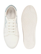 Shop Men White Classic Lace Up Elevated Look Sneaker Shoes with Contrast Sole|Low Ankle|Casual Shoe Online.