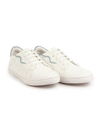 Shop Men White Classic Lace Up Elevated Look Sneaker Shoes with Contrast Sole|Low Ankle|Casual Shoe Online.