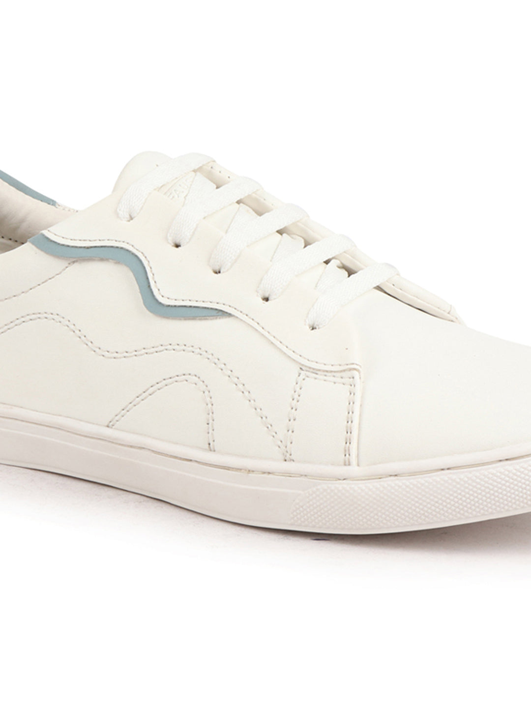 Shop Men White Classic Lace Up Elevated Look Sneaker Shoes with Contrast Sole|Low Ankle|Casual Shoe Online.