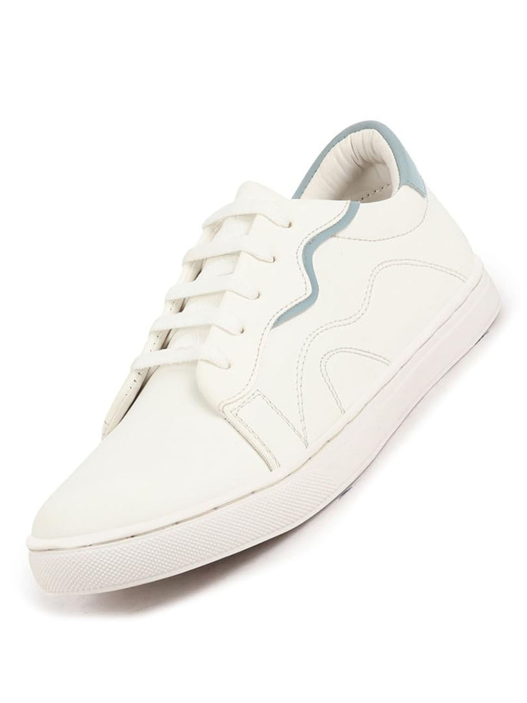 Shop Men White Classic Lace Up Elevated Look Sneaker Shoes with Contrast Sole|Low Ankle|Casual Shoe Online.
