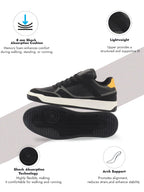 men black colorblocked low ankle contrast sole lace up sneakers