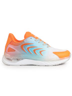 Men Orange Colorblocked Lace Up Sneakers| Sports Running Shoes|Anti-Skid Phylon Sole|Lace-Up Athleisure Shoes|Walking Shoes