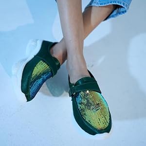 Women Silver Stylish Hook & Loop Sneakers