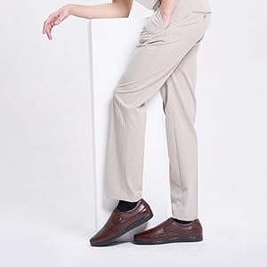 Men Black Formal Office Genuine Leather Slip On Shoes