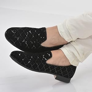 Men Blue Ethnic Velvet Sequin Embroidered Round Toe Juttis and Mojaris for Wedding|Festive Slip-On For Kurtas|Traditional Sherwani Shoes|Prom Slip On Shoes
