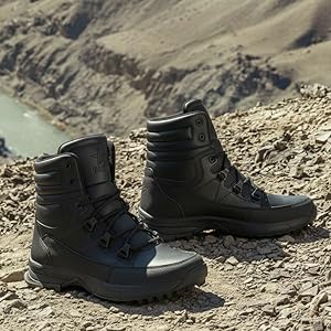 Men Tan High Top 3-Eye Lace Up High Ankle Winter Biker Boots|Trekking Boots|Hiking Boots|Basketball Shoes|Good Sole Grip Traction