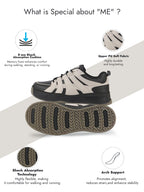 men cream/black colorblocked lace up sneakers