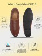 shop men brown formal lace-up derby uniform dress shoes online.