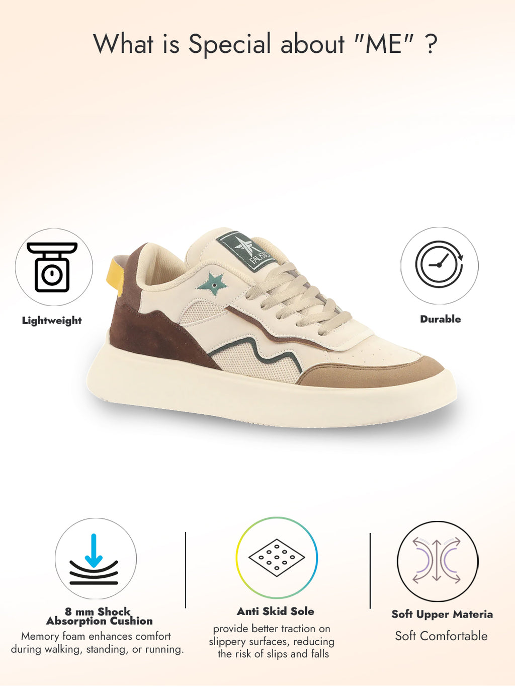 men beige low top lightweight classic lace-up sneaker shoes