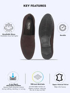 Men Brown Formal Velvet Slip On Shoes for Party|Wedding Shoes|Casual Slip On Shoe