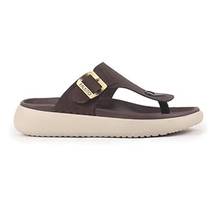 Men Black Buckle Adjustable T-Strap Side Stitched Summer Waterproof Slip On Sandals|Comfort Featherlite Insole|Thong Slipper for Monsoon Rainy Season