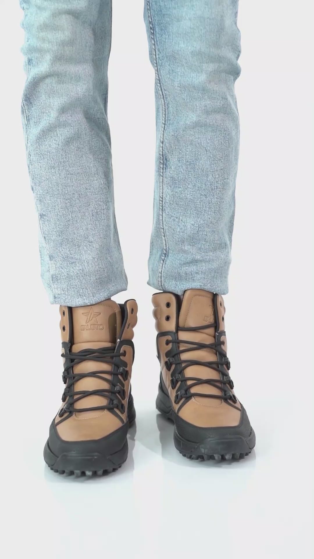 Men Grey High Top 3-Eye Lace Up High Ankle Winter Biker Boots|Trekking Boots|Hiking Boots|Basketball Shoes|Good Sole Grip Traction