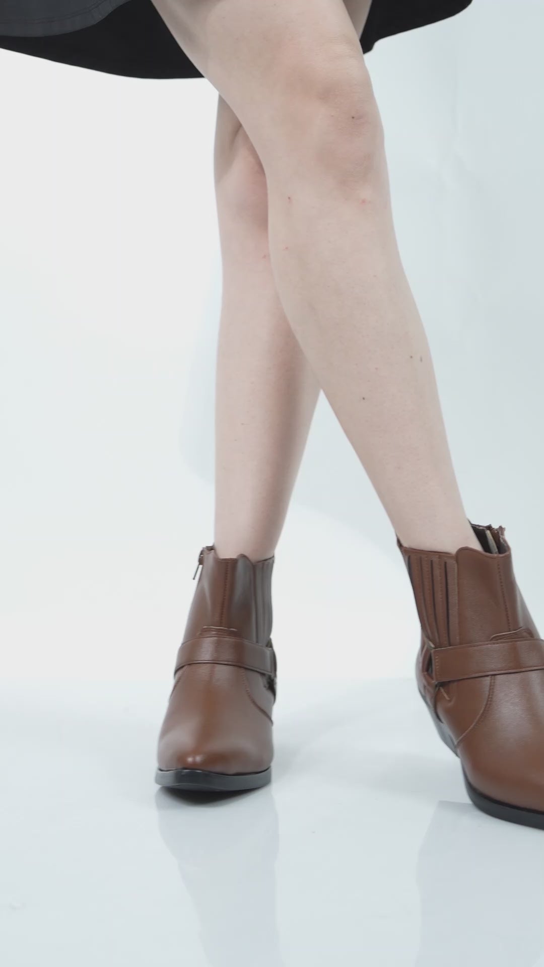 Women Mid Top Side Zipper Platform Wedge Heel Chelsea Boot Slip-On Comfortable Formal Ankle Boots