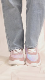 Women Black Stylish Lace Up Embellished Sneakers