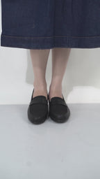 Women Black Classic Formal Platform Heel Slip On Shoes | Pull On Shoes with All Day Comfort for Office, Meetings, Evening Events