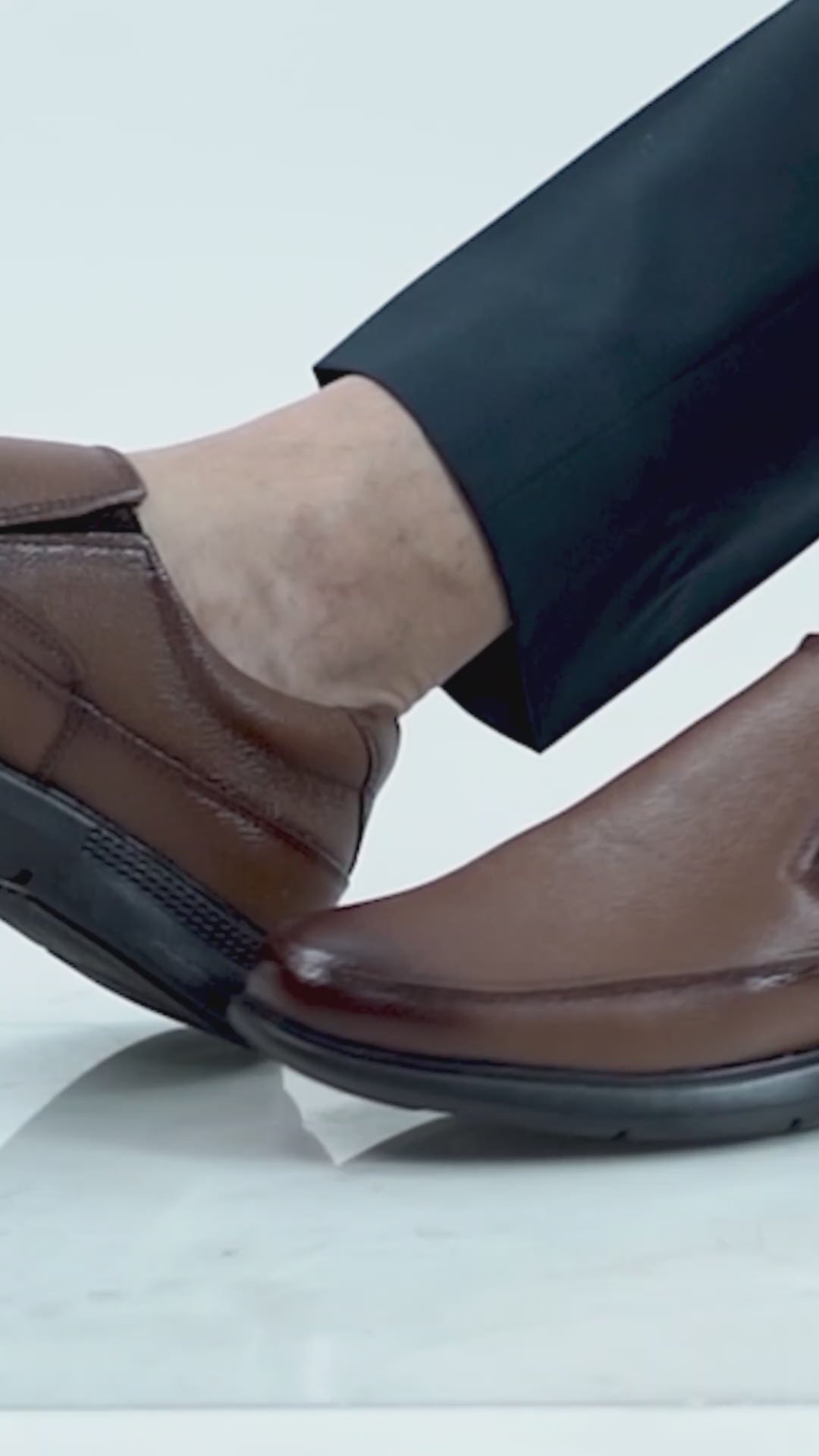 Shop Men's Tan Leather Formal Dress Flat Heel Shoes Online – FAUSTO.in