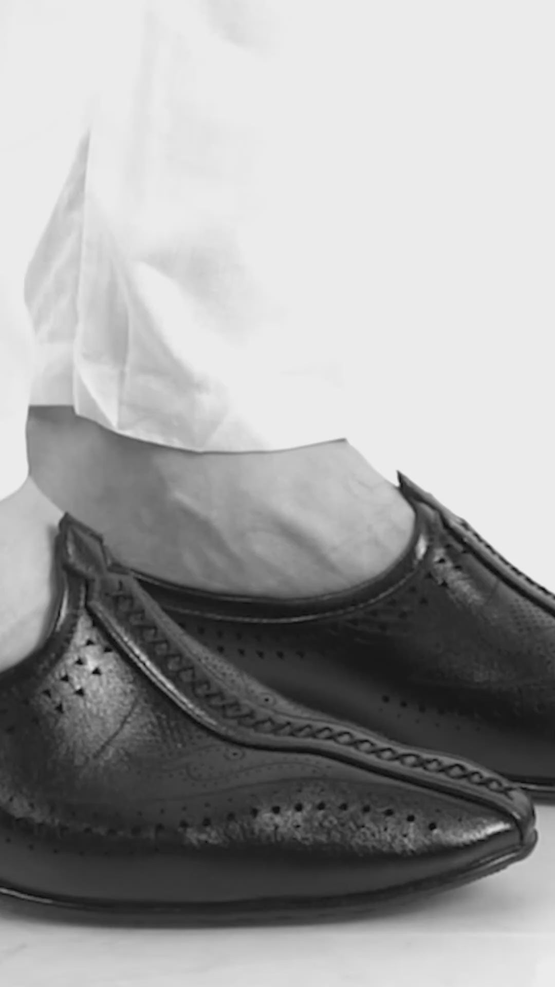 Men Brown Breathable Slip On Ethnic Juttis and Mojaris for Wedding|Party Slip On Evening Shoes|Traditional Striped Mojaris