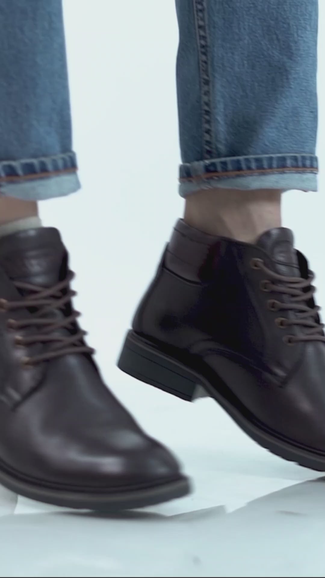 Men Black Genuine Leather 5-Eye Lace Up Boots for Trekking and Hiking|High Ankle Boots|Anti Skid Sole
