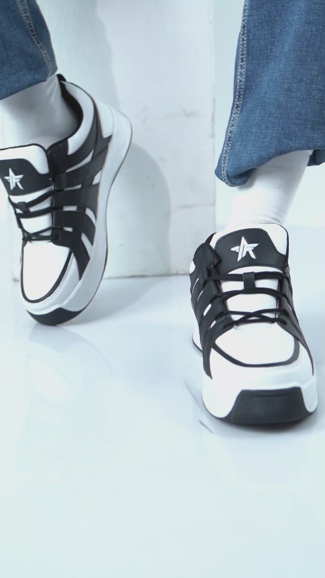 Men Cream/Black Colorblocked Lace Up Sneakers| Sports Running Shoes|Anti-Skid Phylon Sole|Lace-Up Athleisure Shoes|Walking Shoes