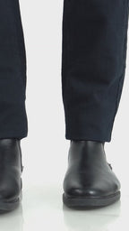 Men Black High Ankle Slip On Outdoor Fashion Winter Chelsea Boots