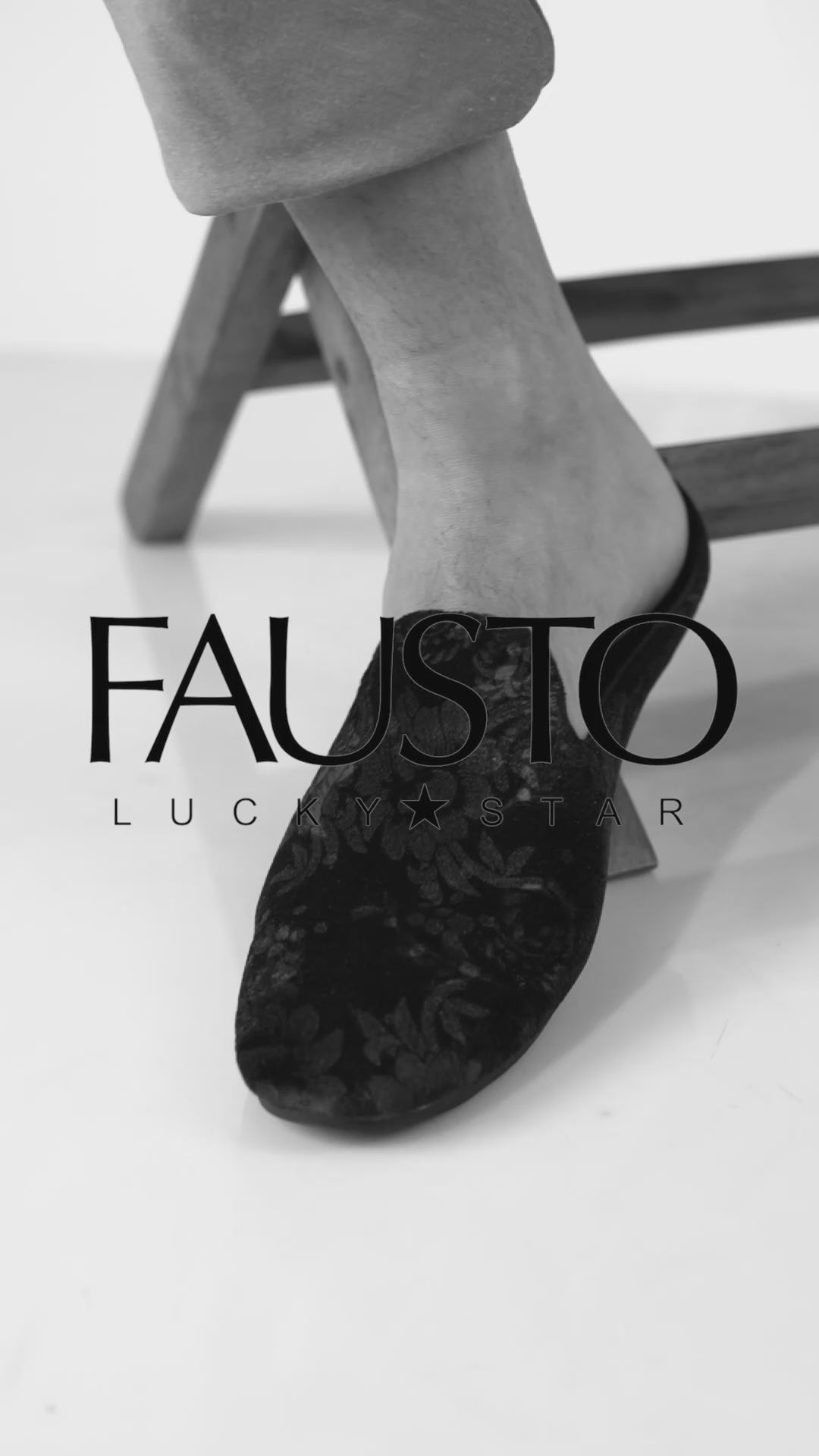 Men Black Back Open Velvet Ethnic Juttis and Mojaris for Wedding|Festive Party Slip-On|Floral Print Traditional Shoes
