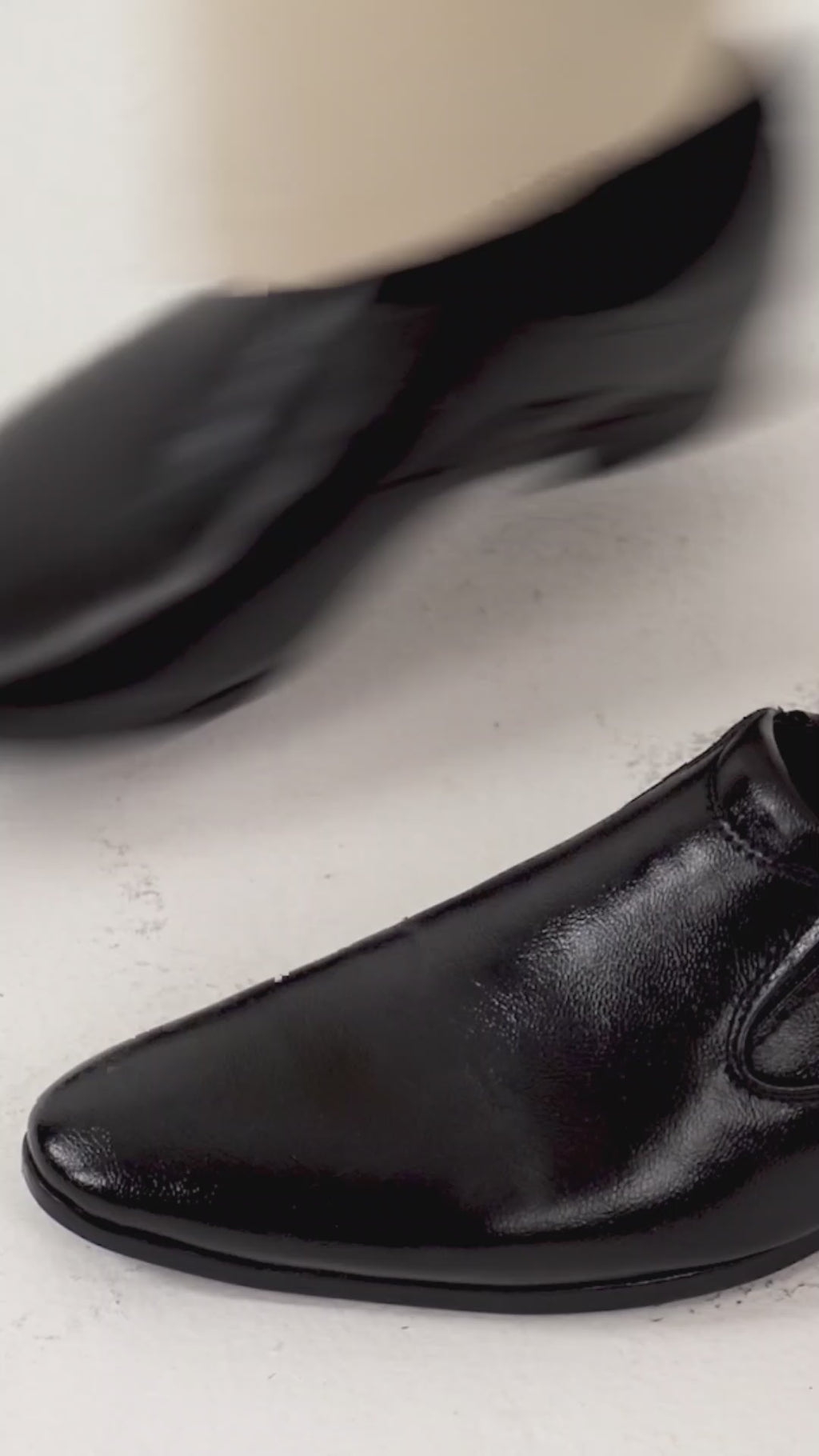 Men Black Formal Office Meeting Slip On Shoes