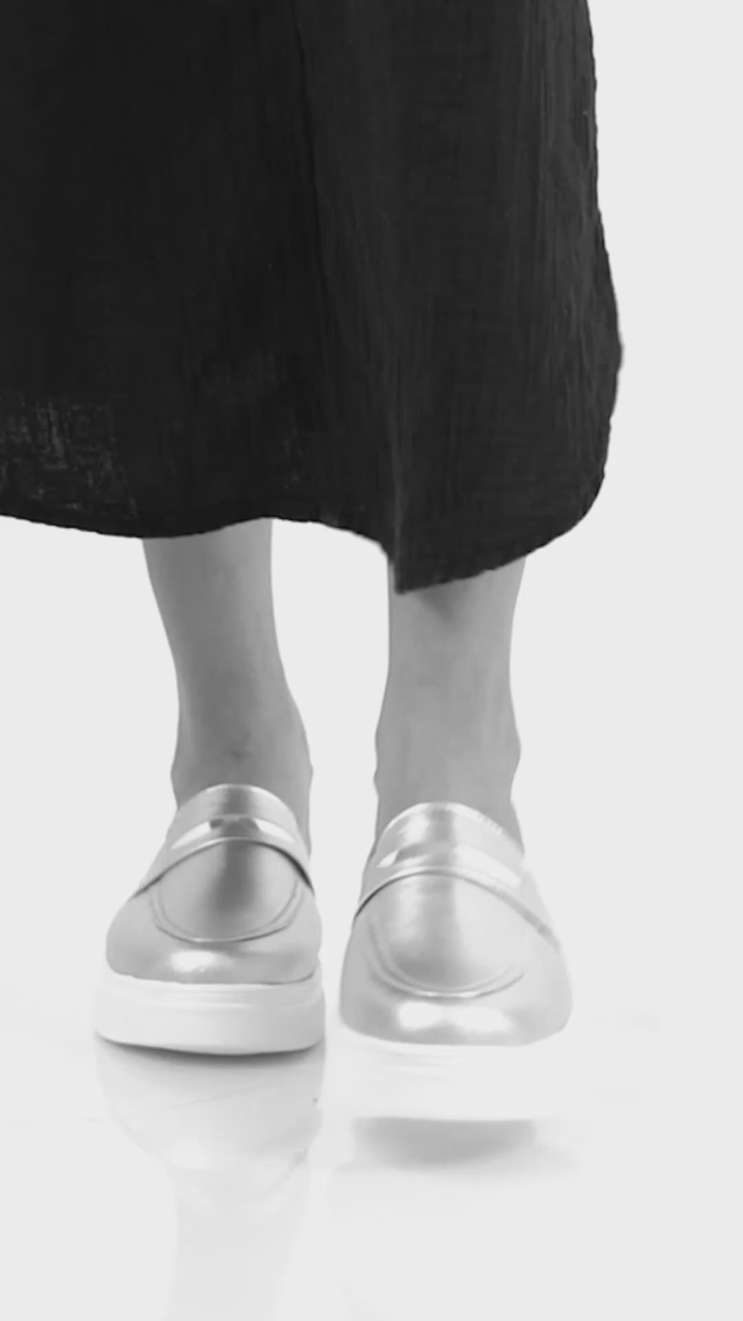 Women Back Open Ethnic Slip On Mules Party Wear Glittery Shiny SlippersLightweight Loafer Flats Memory Cushioned Insole