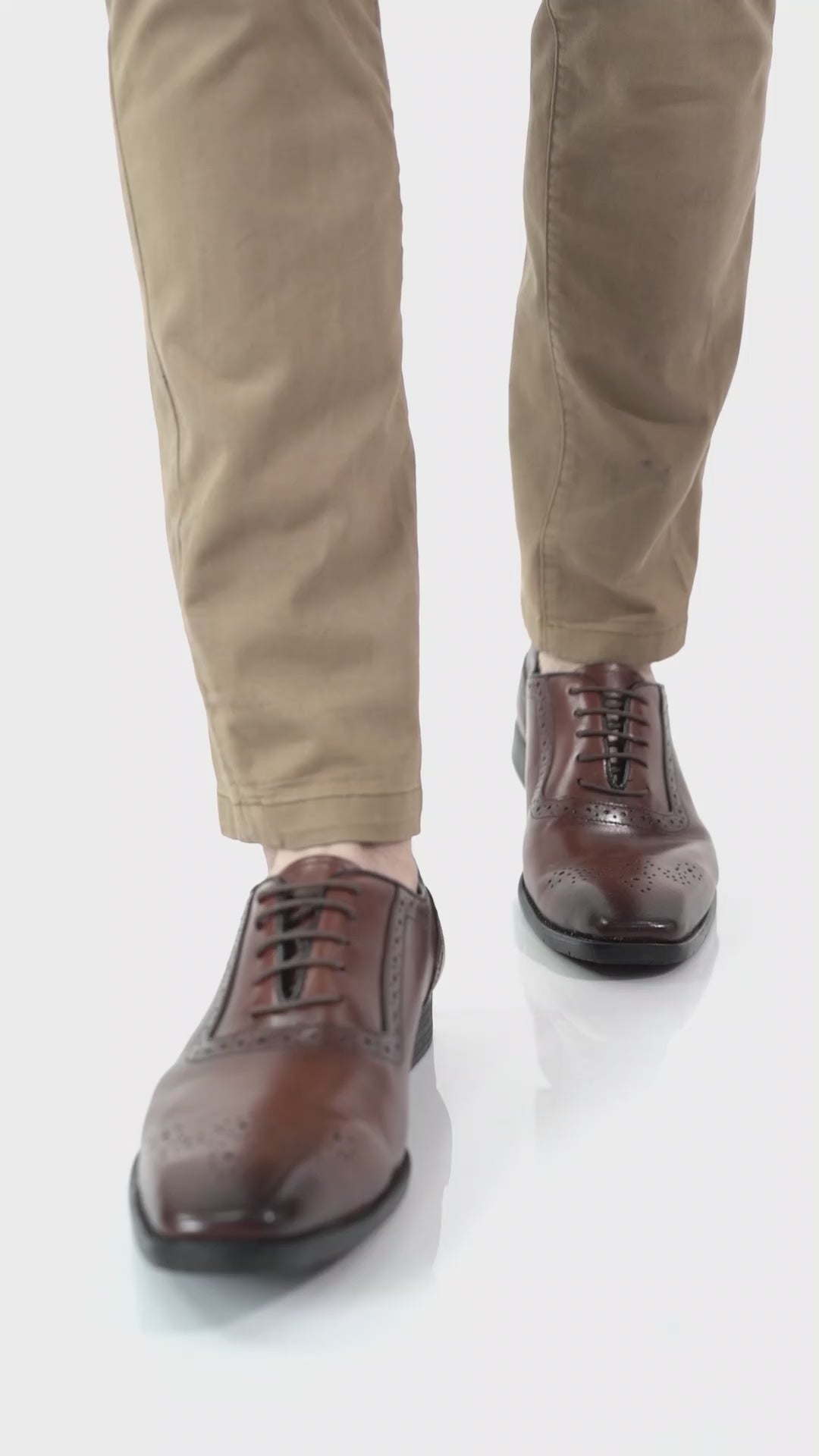 Men Tan Genuine Leather Formal Classic Lace Up Brogue Shoes for Work|Tuxedo Lace Up Shoes