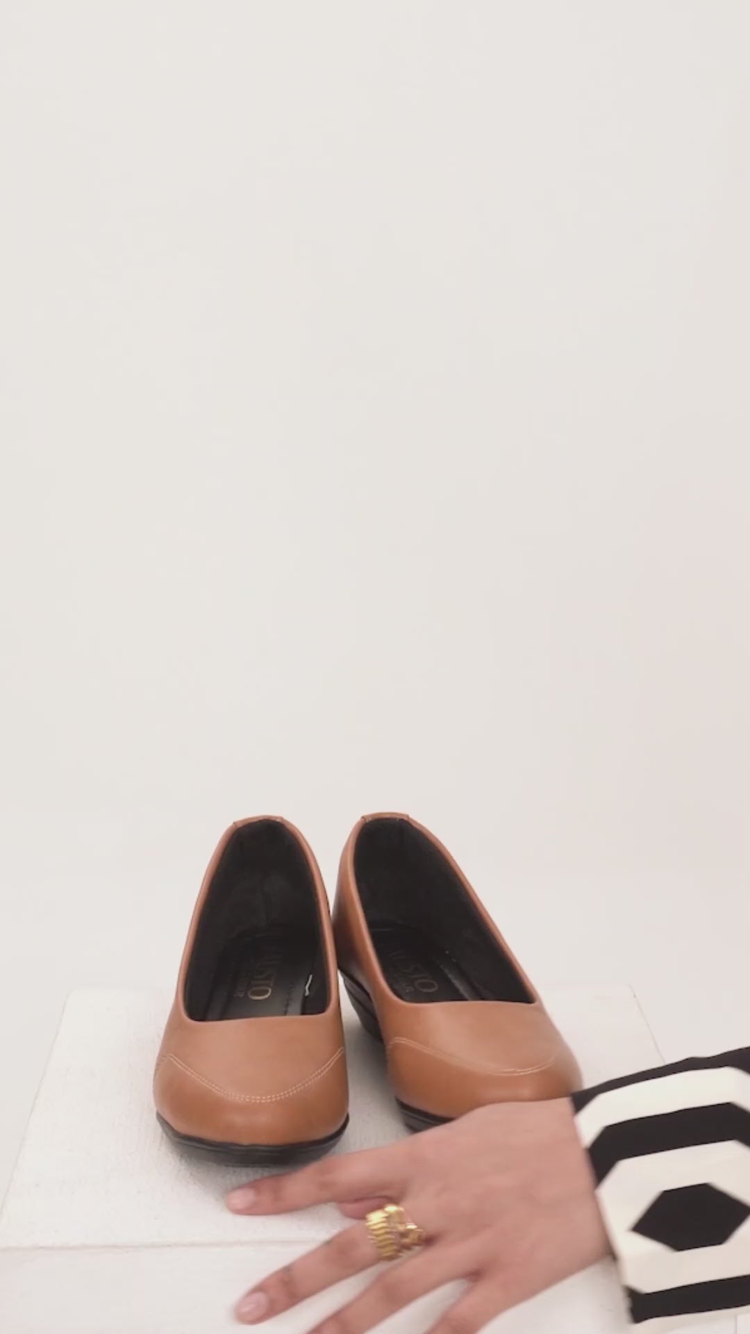 Women Black Formal Platform Wedge Heel Slip On Ballerina Shoes
