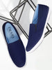 Men Blue Casual Canvas Slip-On Shoes