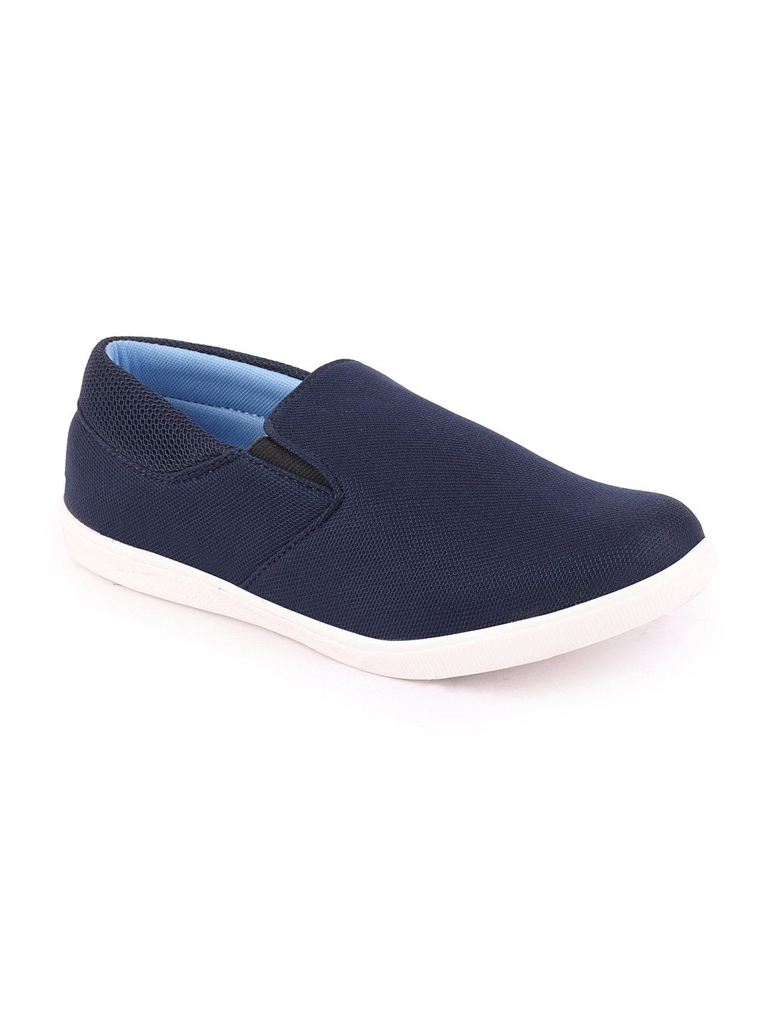 Shop Men Blue Casual Canvas Slip-On Shoes Online.
