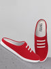 Men Red Casual Canvas Slip-On Shoes