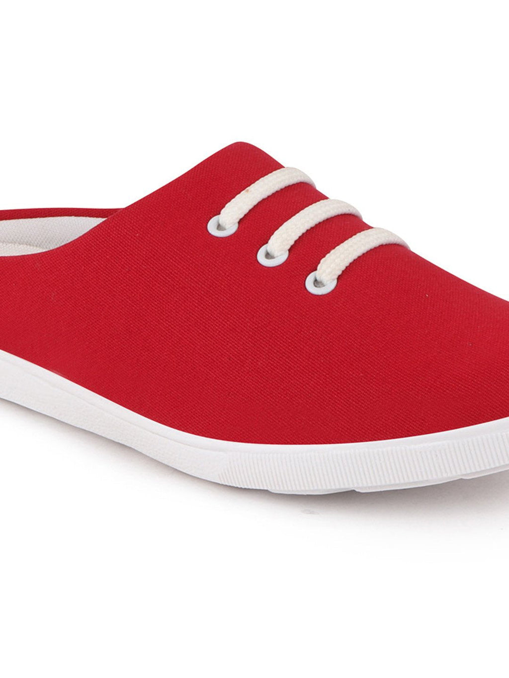 Shop Men Red Casual Canvas Slip-On Shoes Online.