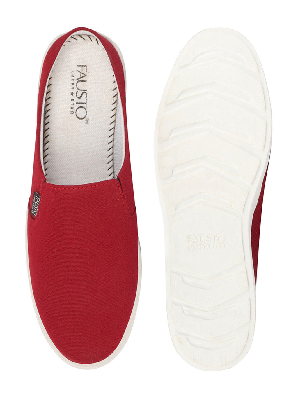 Shop Men Cherry Casual Back Open Canvas Stylish Slip On Shoes Online.