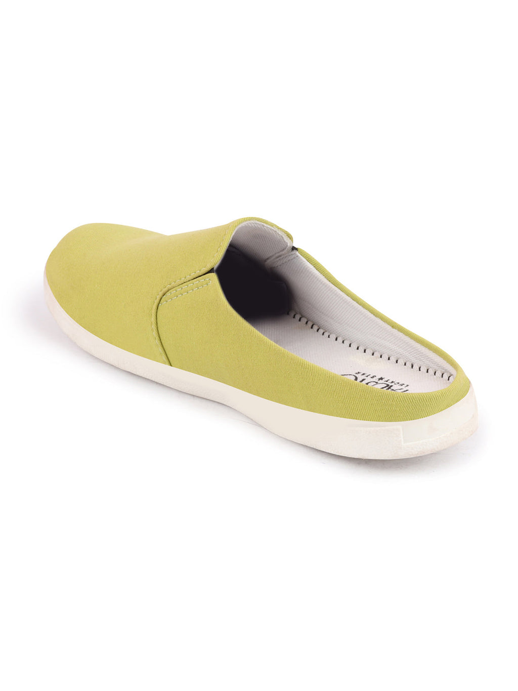 Shop Men Green Casual Back Open Canvas Stylish Slip On Shoes Online.