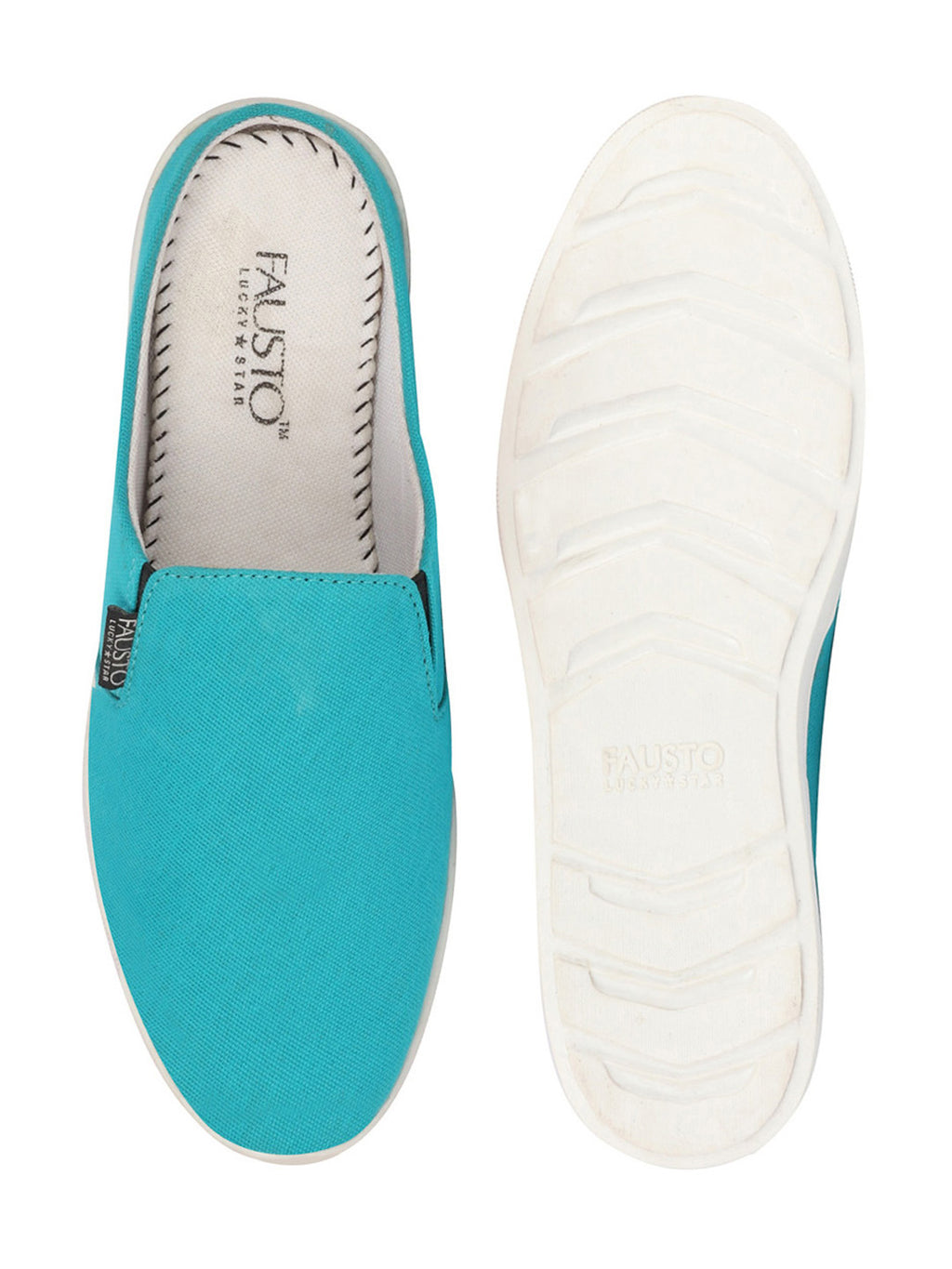 Shop Men Sky Blue Casual Canvas Slip-On Shoes Online.