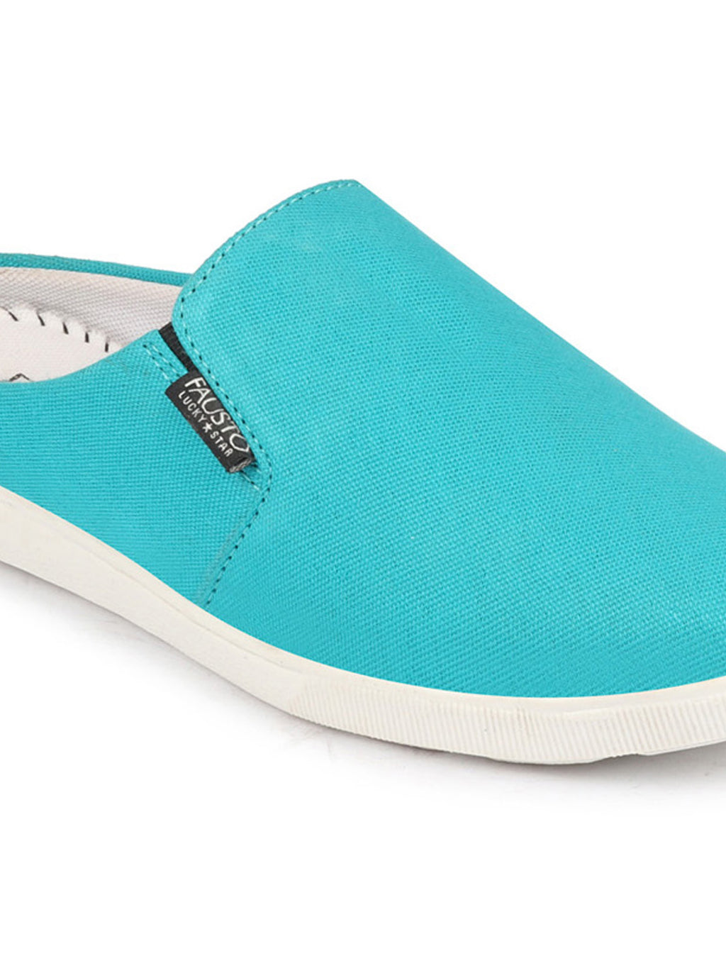 Shop Men Sky Blue Casual Canvas Slip-On Shoes Online.