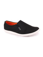men black casual canvas slip-on loafers
