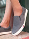 Men Grey Casual Canvas Slip-On Loafers