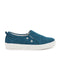 Women Blue Casual Canvas Slip-On Loafers