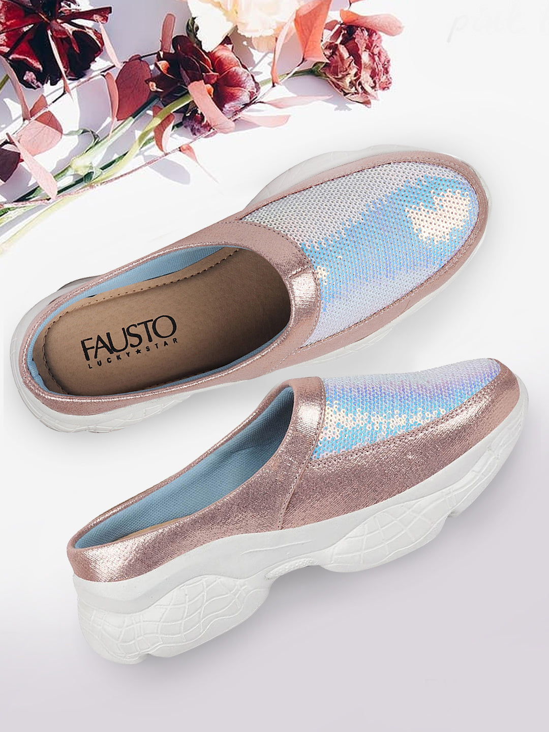 Pink slip on mules deals