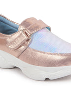 Shop Women Pink Stylish Hook & Loop Sneakers Online.