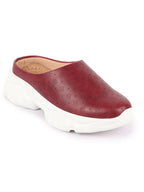 Shop Women Cherry Back Open Classic Design Slip On Mules Shoes Online.