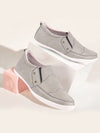 Men Grey Casual Slip-On Loafers